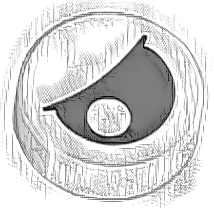 Tile, Round 1 x 1 with Black Eye Partially Closed with Off-Center Pupil Pattern