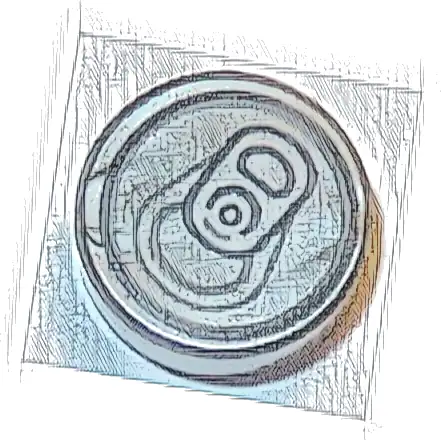 Tile, Round 1 x 1 with Soda Pop Can Top Pattern