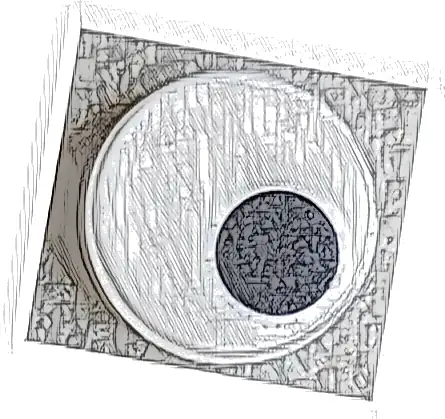 Tile, Round 1 x 1 with Small Black Circle / Eye Pupil Offset Pattern
