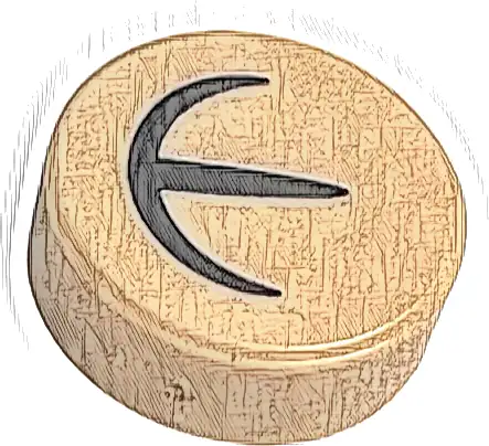 Tile, Round 1 x 1 with Black Curved and Straight Lines Pattern (HP Extendable Ear)