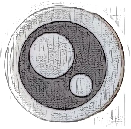 Tile, Round 1 x 1 with Black Eye with Pupil and Circle Pattern