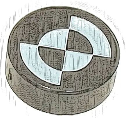 Tile, Round 1 x 1 with White Quarter Circles and Arcs (Fiducial Marker) Pattern