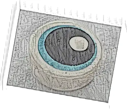 Tile, Round 1 x 1 with Eye with Metallic Light Blue Iris and Black Pupil Pattern