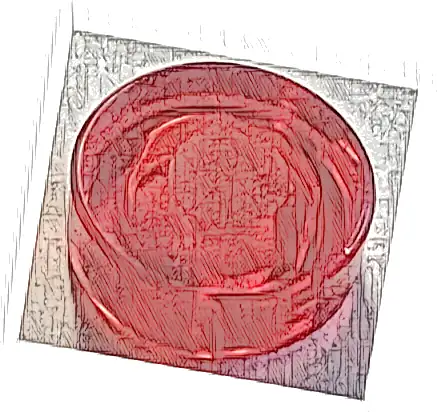 Tile, Round 1 x 1 with Red Dot Pattern