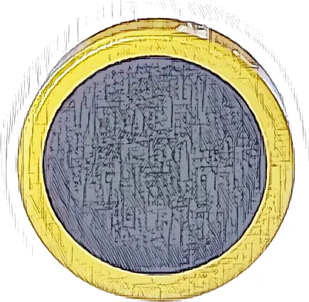 Tile, Round 1 x 1 with Large Black Circle Pattern