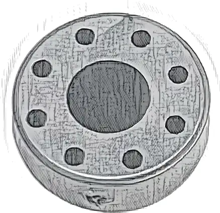 Tile, Round 1 x 1 with Black Center Circle and 8 Dots Pattern