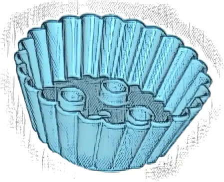 Duplo Cupcake / Muffin Cup with 2 x 2 Studs