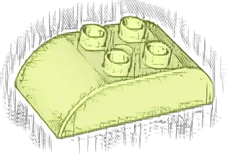 Duplo, Brick 2 x 4 Slope Curved Double