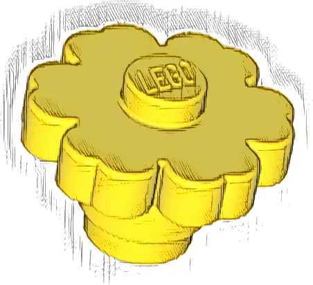 Plant Flower 2 x 2 Rounded - Solid Stud