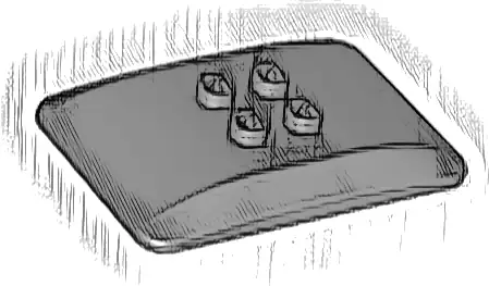 Wedge 6 x 4 x 2/3 Quad Curved