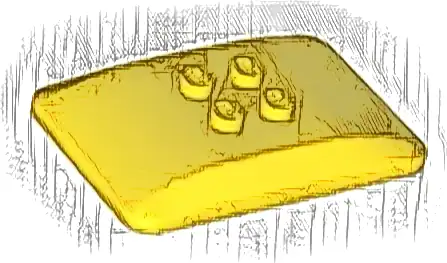 Wedge 6 x 4 x 2/3 Quad Curved