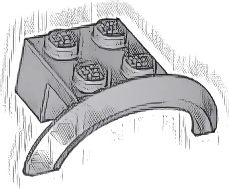 Vehicle, Mudguard 4 x 2 1/2 x 1 with Arch Round