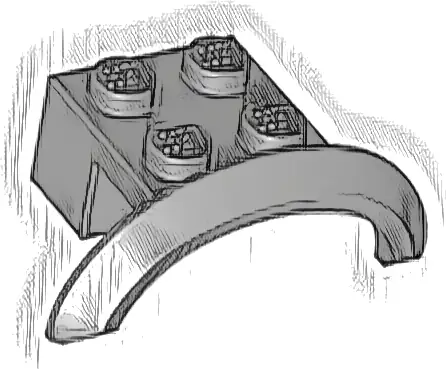 Vehicle, Mudguard 4 x 2 1/2 x 1 with Arch Round