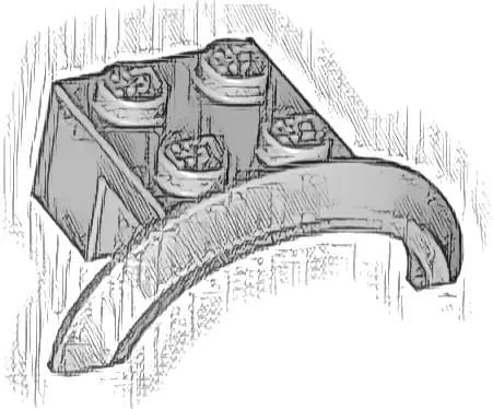 Vehicle, Mudguard 4 x 2 1/2 x 1 with Arch Round