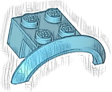 Vehicle, Mudguard 4 x 2 1/2 x 1 with Arch Round