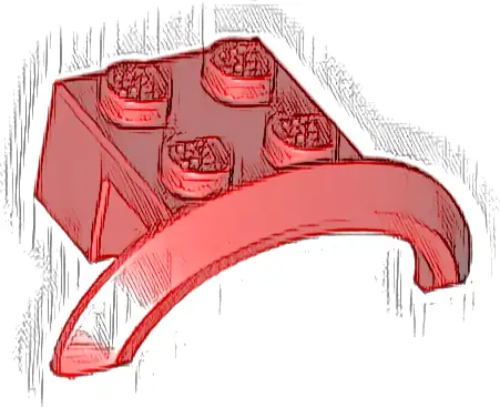 Vehicle, Mudguard 4 x 2 1/2 x 1 with Arch Round