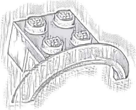 Vehicle, Mudguard 4 x 2 1/2 x 1 with Arch Round