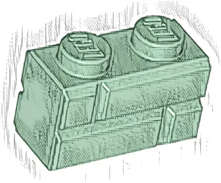 Brick, Modified 1 x 2 with Masonry Profile