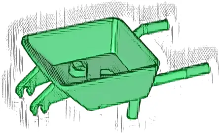 Minifigure, Utensil Wheelbarrow Frame