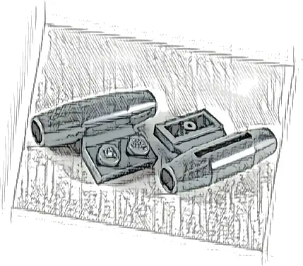 Engine, Smooth Small, 1 x 2 Side Plate with Axle Holders and Slot