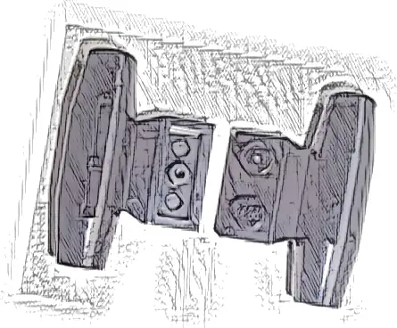 Engine, Smooth Small, 1 x 2 Side Plate with Axle Holders and Slot