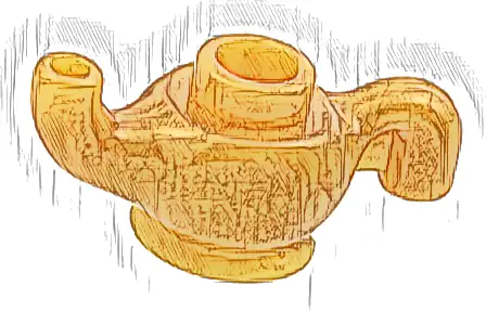 Minifigure, Utensil Genie Lamp / Teapot