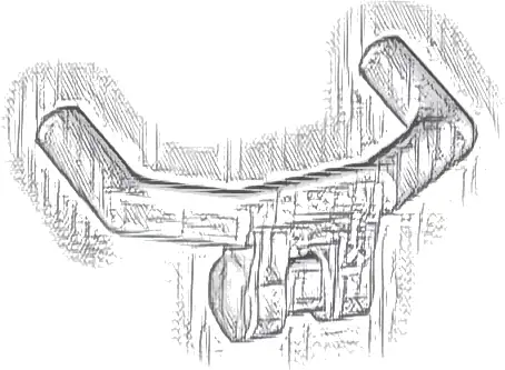 Minifigure, Utensil Handlebars with Angular Handles