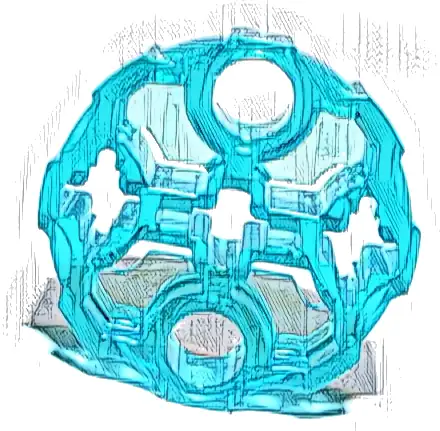 Technic, Axle Connector Block Round with 2 Pin Holes and 3 Axle Holes (Hero Factory Weapon Barrel)
