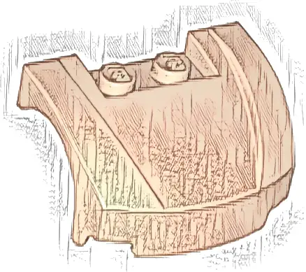 Vehicle, Mudguard 3 x 4 x 1 2/3 Curved Front