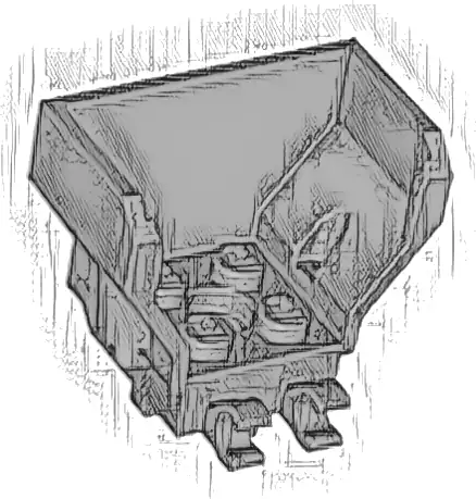 Cockpit 4 x 2 x 3 with Pin Hole and 2 Clips
