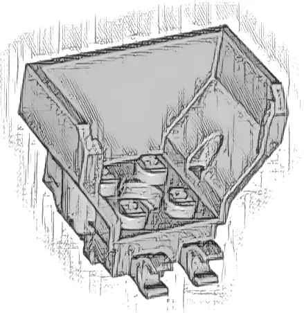 Cockpit 4 x 2 x 3 with Pin Hole and 2 Clips