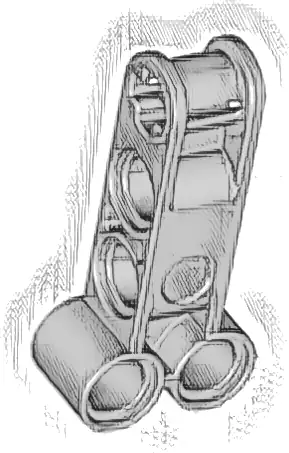 Technic, Axle and Pin Connector Perpendicular Double 4L