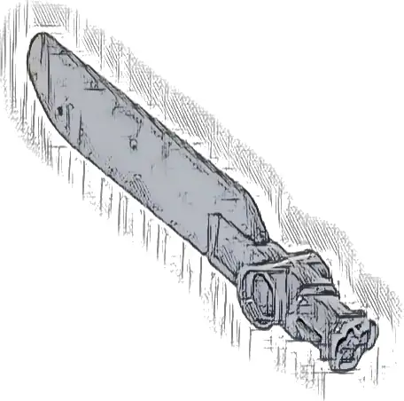 Technic Rotor Blade Small with Axle and Pin Connector End