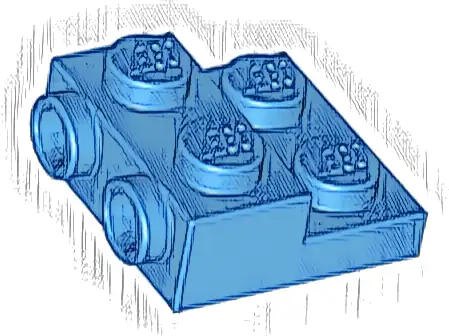 Plate, Modified 2 x 2 x 2/3 with 2 Studs on Side