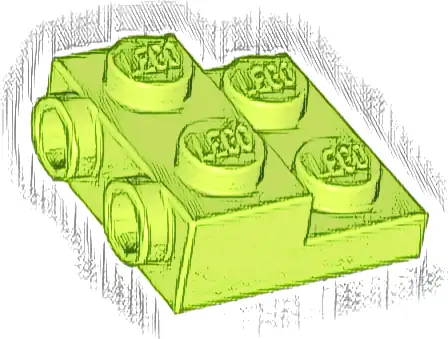 Plate, Modified 2 x 2 x 2/3 with 2 Studs on Side
