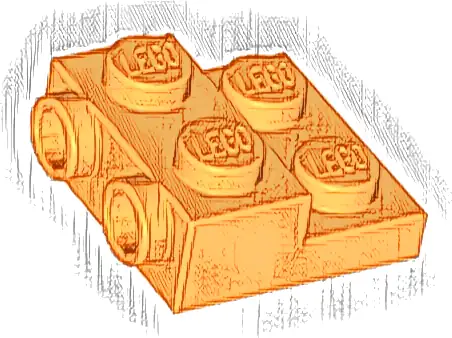 Plate, Modified 2 x 2 x 2/3 with 2 Studs on Side