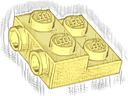 Plate, Modified 2 x 2 x 2/3 with 2 Studs on Side