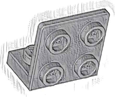 Bracket 1 x 2 - 2 x 2 Inverted
