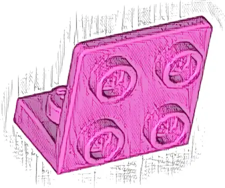 Bracket 1 x 2 - 2 x 2 Inverted