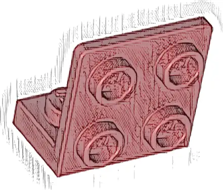 Bracket 1 x 2 - 2 x 2 Inverted