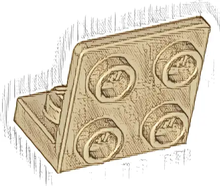 Bracket 1 x 2 - 2 x 2 Inverted