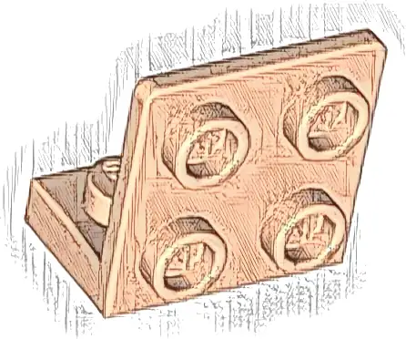 Bracket 1 x 2 - 2 x 2 Inverted
