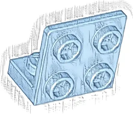 Bracket 1 x 2 - 2 x 2 Inverted