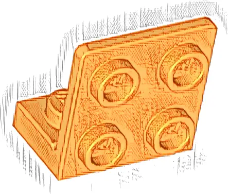 Bracket 1 x 2 - 2 x 2 Inverted