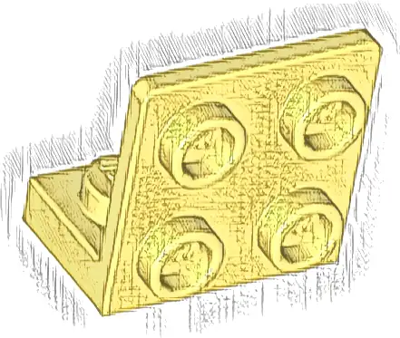 Bracket 1 x 2 - 2 x 2 Inverted