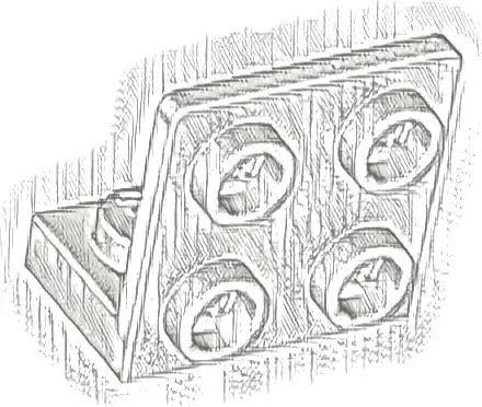 Bracket 1 x 2 - 2 x 2 Inverted