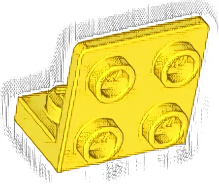 Bracket 1 x 2 - 2 x 2 Inverted
