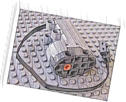 Electric, Motor 9V Power Functions Servo with Dark Bluish Gray Bottom