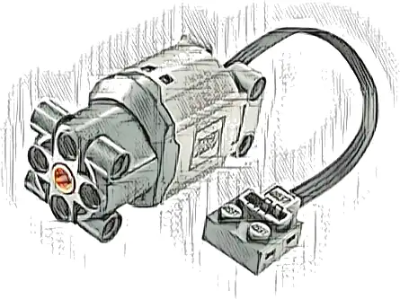 Electric, Motor 9V Power Functions L with Dark Bluish Gray Bottom