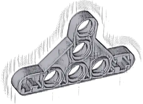 Technic, Liftarm, Modified Triangle Thin 3 x 5 with Short Supports